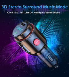 48W Bluetooth FM Transmitter with Fast Charging